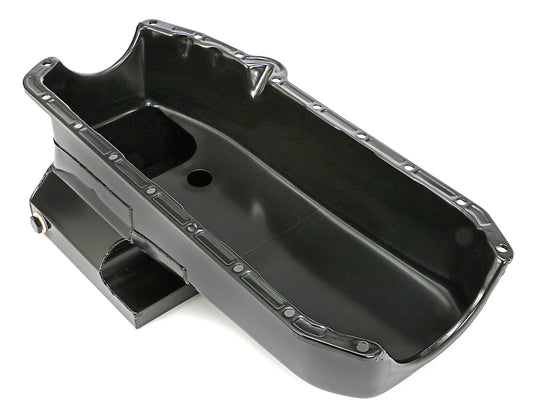 Trans-Dapt Performance Street And Strip Oil Pan; 1955-79 Sb Chevy 283-400 Into 1962-67 Chevy Ii Vega Monza; 6 Qts. Capacity; 8-1/4 In. Deep- Black 7569