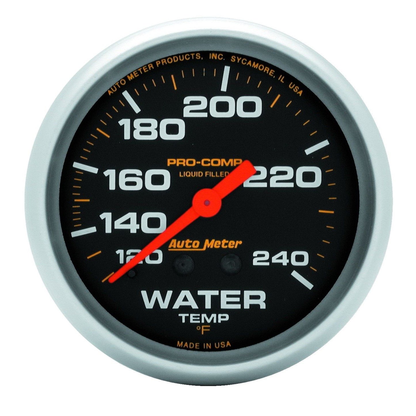 AutoMeter 2-5/8 in. WATER TEMPERATURE 120-240 Fahrenheit LIQUID FILLED PRO-COMP 5433