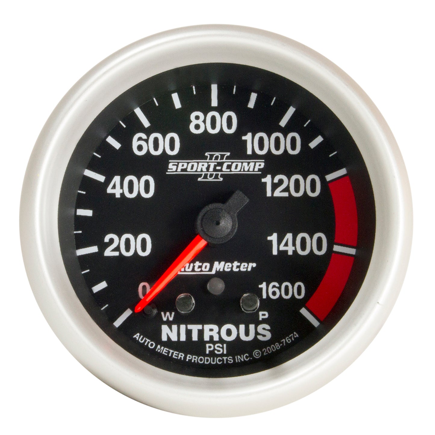 AutoMeter 2-5/8 in. NITROUS PRESSURE 0-1600 PSI SPORT-COMP II 7674