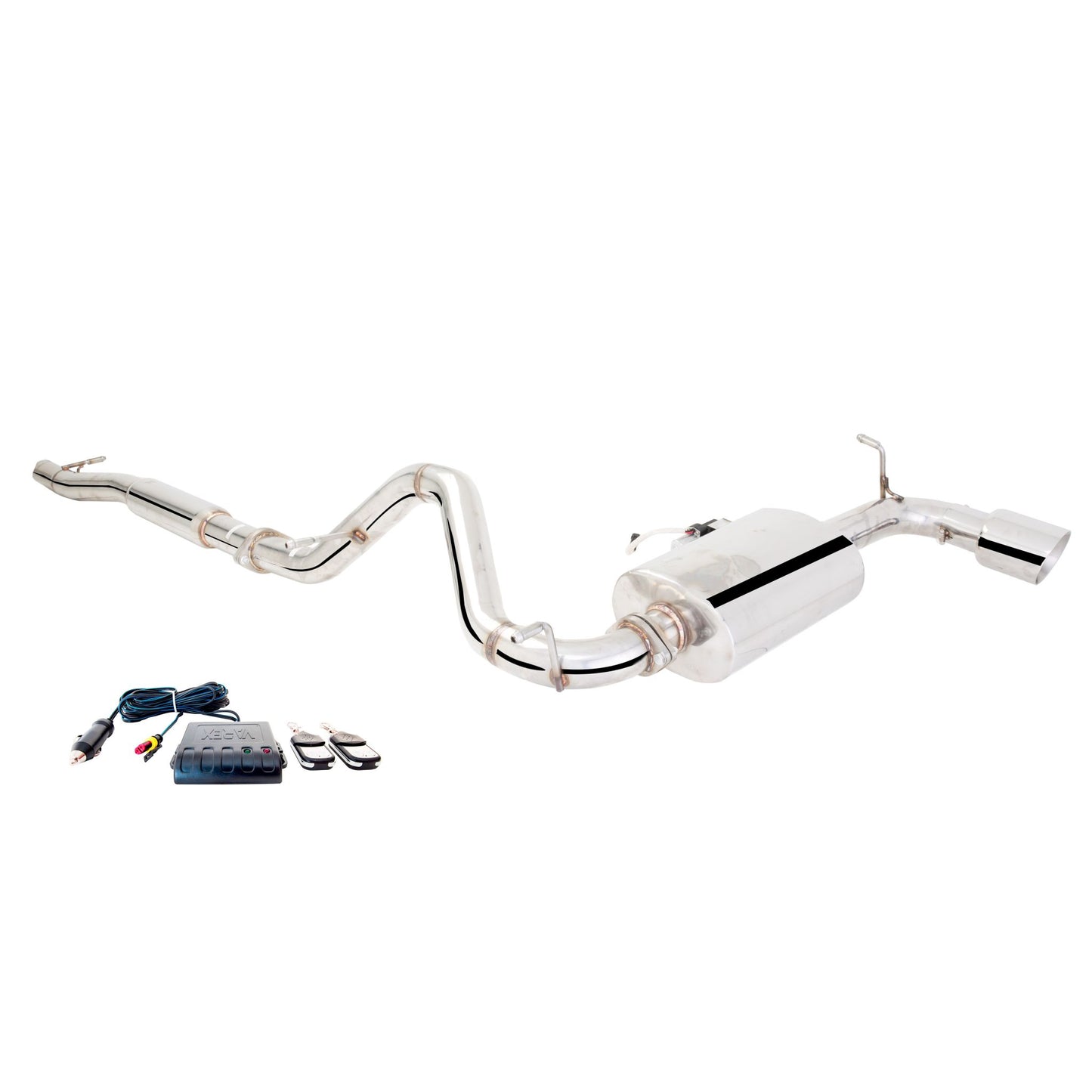 XFORCE Jeep Wrangler 2012 On 21/2" Stainless Steel Cat Back System With Varex Muffler (Four Door Only); Exhaust System Kit ES-JW12-VMK-CBS