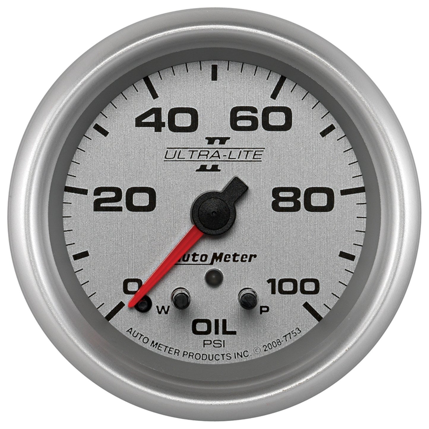AutoMeter 2-5/8 in. OIL PRESSURE 0-100 PSI ULTRA-LITE II 7753