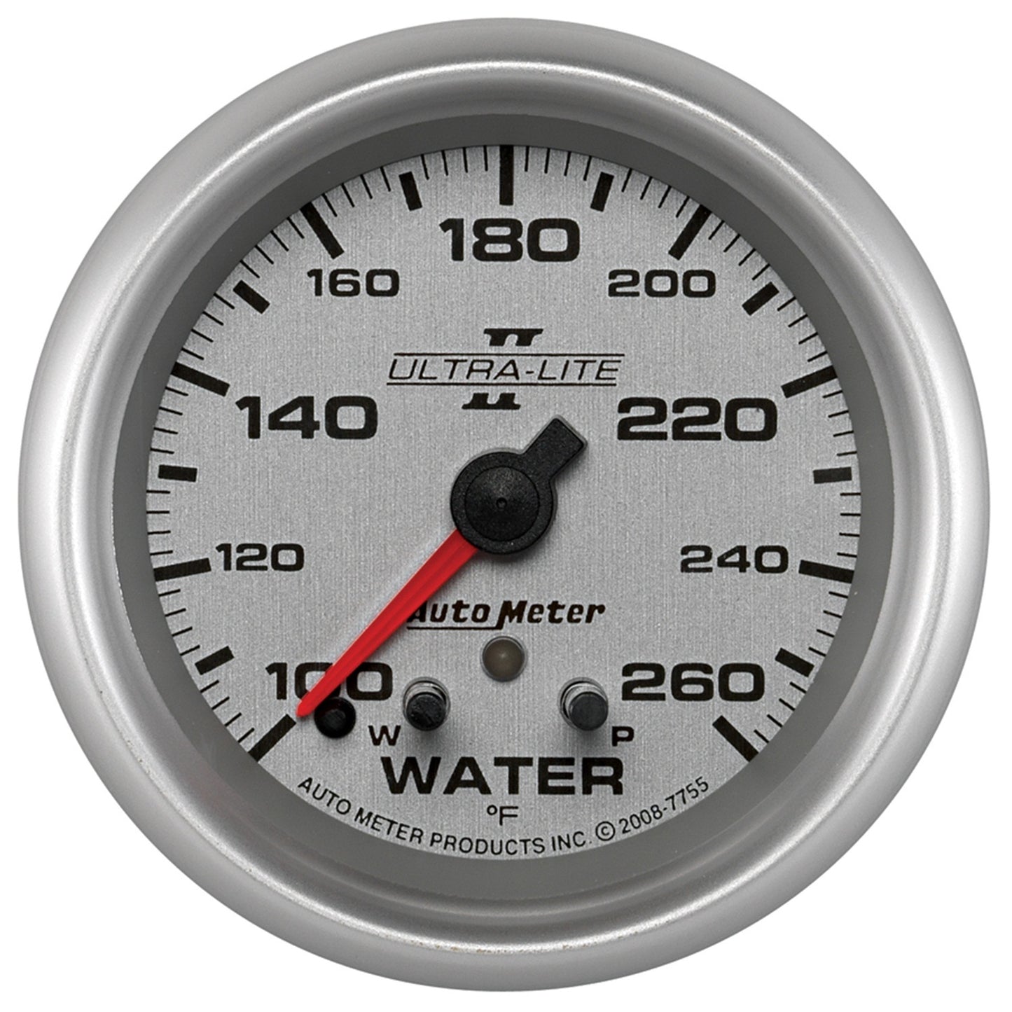 AutoMeter 2-5/8 in. WATER TEMPERATURE 100-260 Fahrenheit ULTRA-LITE II 7755