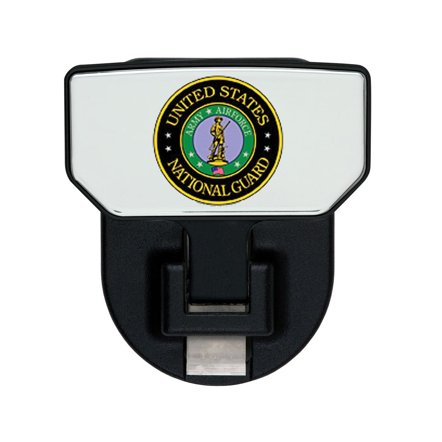 CARR - 183232 - HD Universal Hitch Step; Fits 2 In. Receiver; Black; US Nat Guard; Single