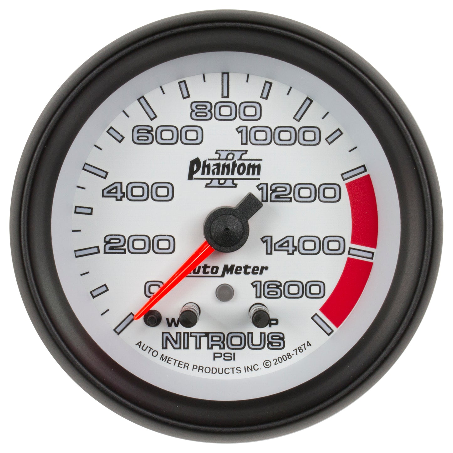 AutoMeter 2-5/8 in. NITROUS PRESSURE 0-1600 PSI PHANTOM II 7874