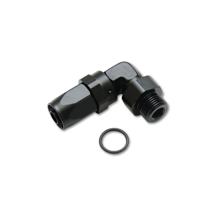 Vibrant Performance - 24909 - Male Hose End Fitting 90 Degree; Size: -10AN; Thread: (12) 1-1/6 in.-12