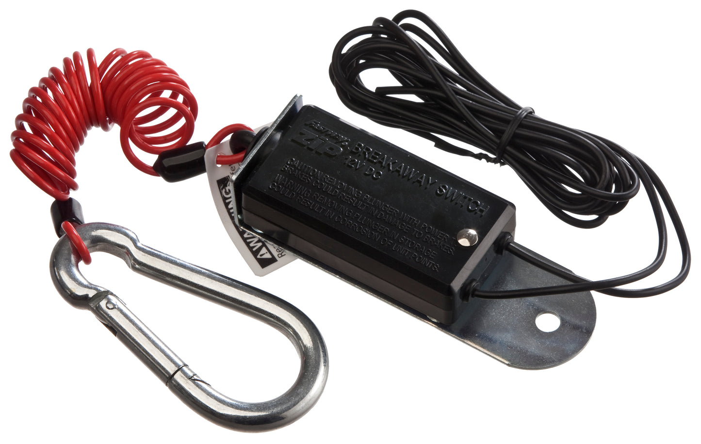 Fastway Trailer - 4 Ft. Zip Coiled Breakaway Cable With Switchbox. OEM Or Full Replacement. 80-00-2040