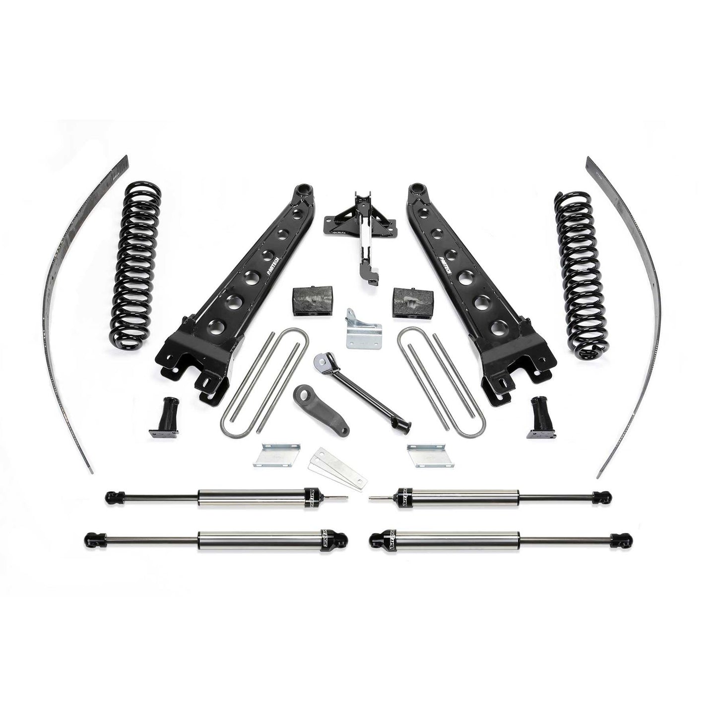 Fabtech 8" RAD ARM SYS W/COILS & DLSS SHKS 2008-16 FORD F250 4WD W/FACTORY OVERLOAD K2124DL