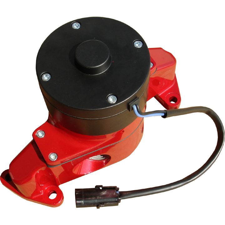 Proform Electric Engine Water Pump; Aluminum; Red Powder Coat; Fits SB Ford Engines 68220R