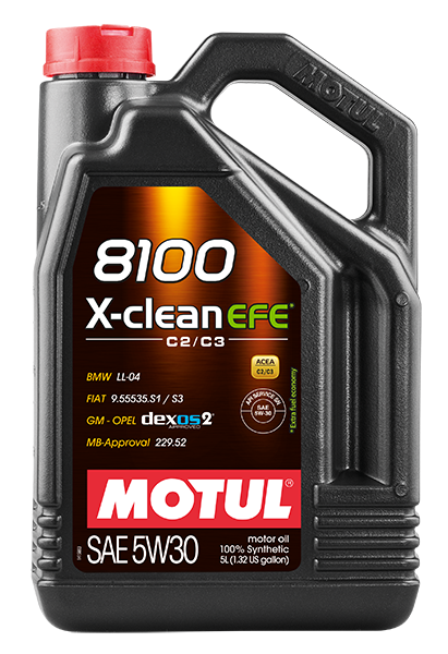 Motul 8100 X-CLEAN EFE 5W30 - 5L - Synthetic Engine Oil 109471