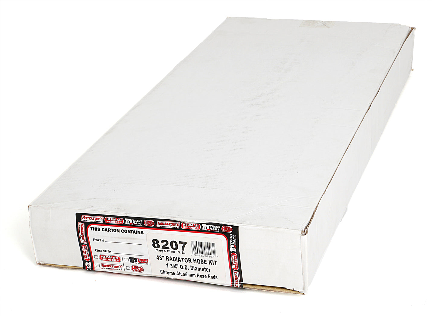 Trans-Dapt Performance 48 In. Stainless Steel Radiator Hose Kit- Chromed Aluminum Ends 8207