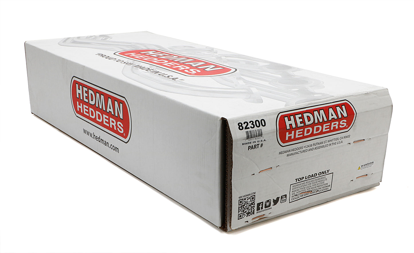 Hedman Hedders STAINLESS STEEL HEADERS; 1-5/8 IN. TUBE DIA.; 3 IN. COLL.; FULL LENGTH DESIGN- UNCOATED 82300