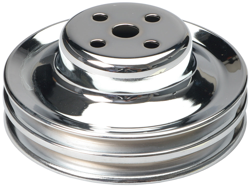 Trans-Dapt Performance Water Pump Pulley; 2 Groove; 1965-1966 Ford 289; O.E. Water Pump- Chrome 8301