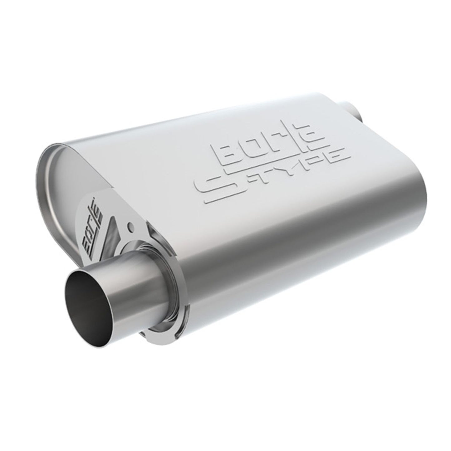 Borla CrateMuffler Muffler Chevrolet LS3 6.2L V8 Stock Output 2.5in Offset Inlet/ 2.5in Offset Outlet S-Type 400946