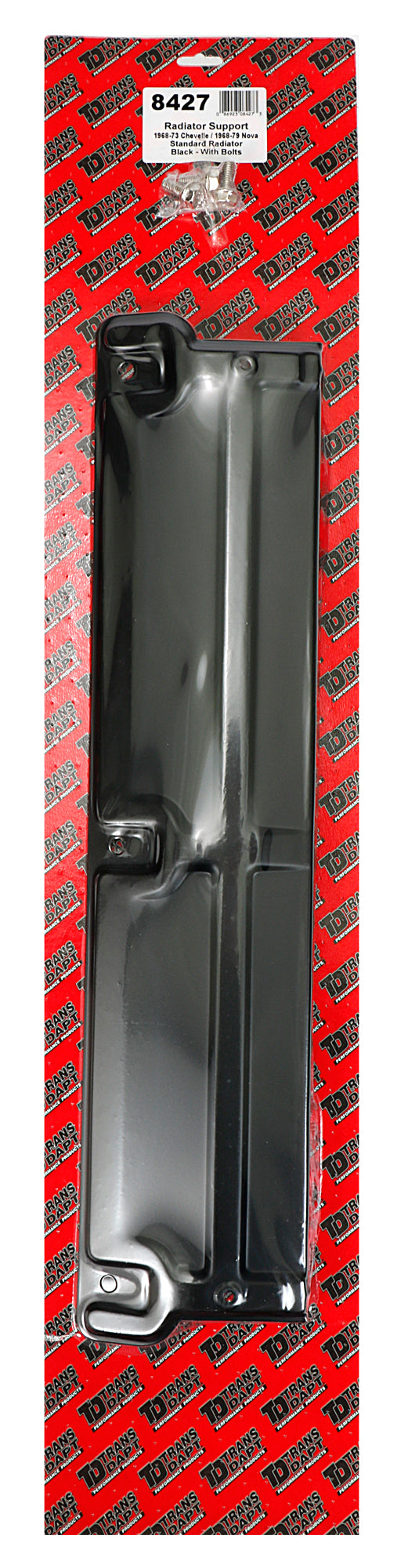 Trans-Dapt Performance Radiator Support Panel; 68-73 Chevelle 68-79 Nova; Standard Radiator; 24 In. X 5-1/4 In.-Asphalt Black 8427