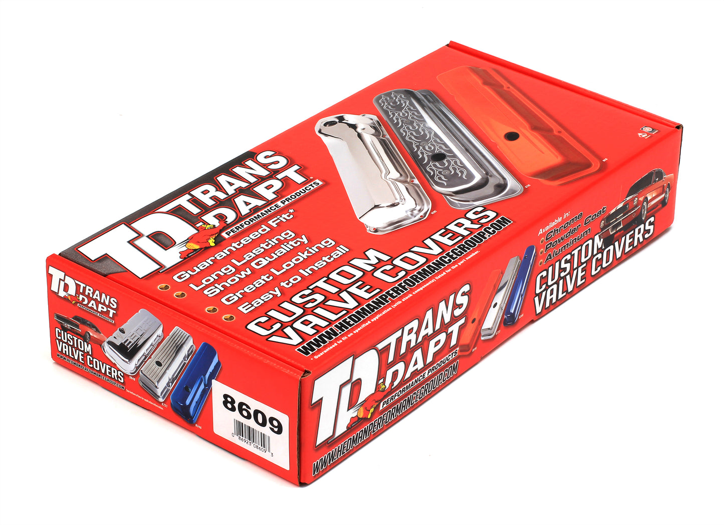 Trans-Dapt Performance Buick 231 V6 Asphalt Black Powder Coated Valve Covers 8609