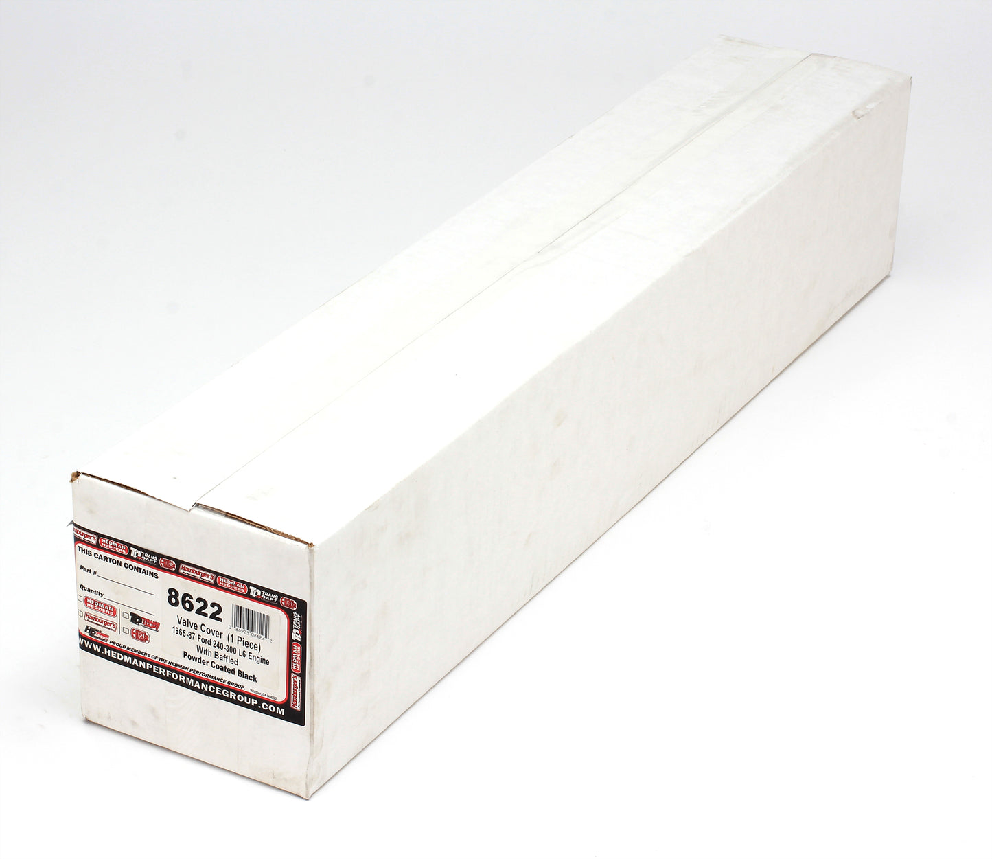 Trans-Dapt Performance Ford 6Cyl 240-300 Asphalt Black Powder Coated Valve Cover 8622