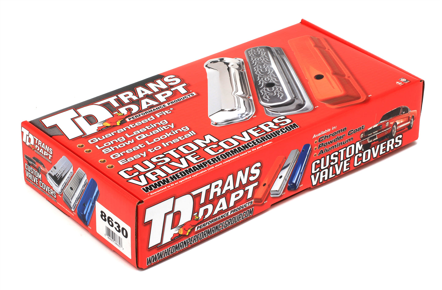 Trans-Dapt Performance Ford 3.8L V6 Asphalt Black Powder Coated Valve Covers 8630