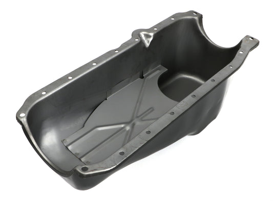 Trans-Dapt Performance 1986-00 Chevy 305-350 Powder Coated Oem Style Oil Pan; Asphalt Black (4 Qts.) 8631