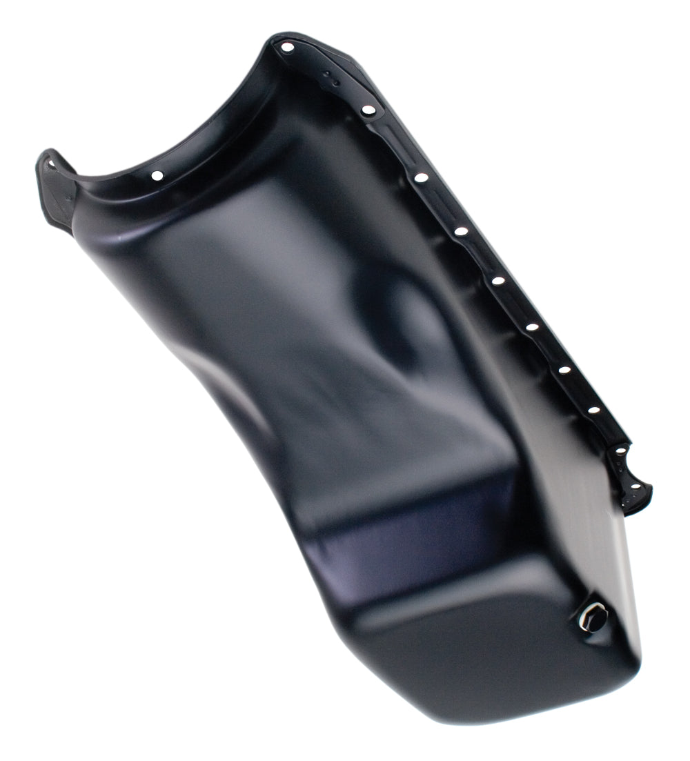Trans-Dapt Performance 1965-90 Bb Chevy 396-454 Powder Coated Oem Style Oil Pan; Asphalt Black (4 Qts.) 8632