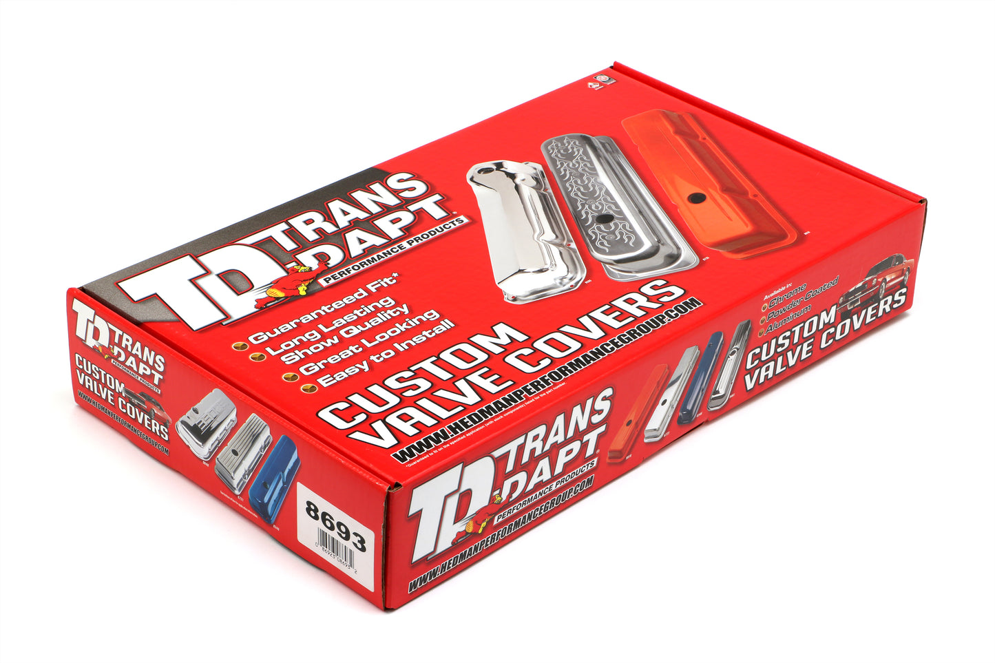 Trans-Dapt Performance Chevy 396-502 Short Asphalt Black Powder Coated Baffled Valve Covers 8693
