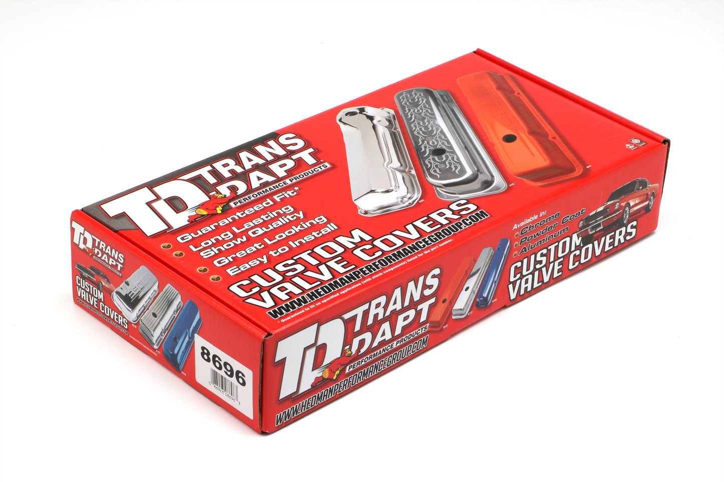 Trans-Dapt Performance Gm 4.3L V6 Asphalt Black Powder Coated Valve Cover Caps 8696