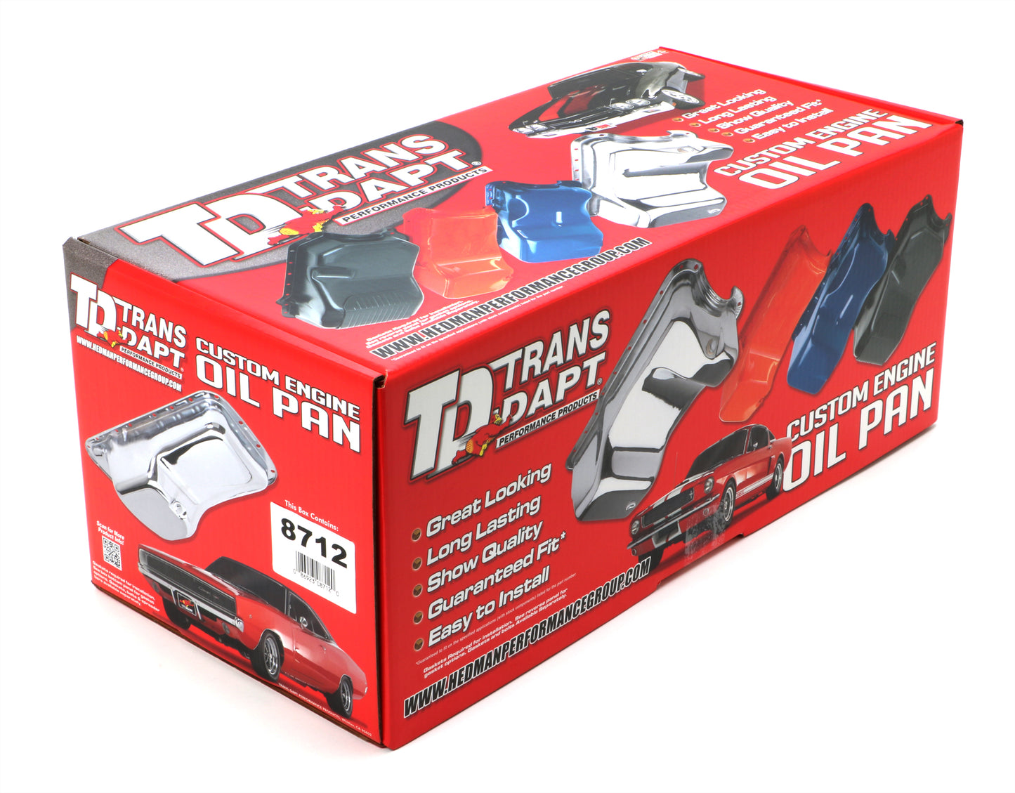 Trans-Dapt Performance Bb Mopar Asphalt Black Oil Pan 8712