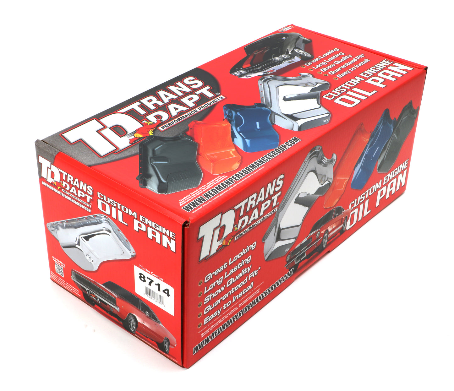 Trans-Dapt Performance Ford 351W Asphalt Black Powder Coated Oil Pan 8714