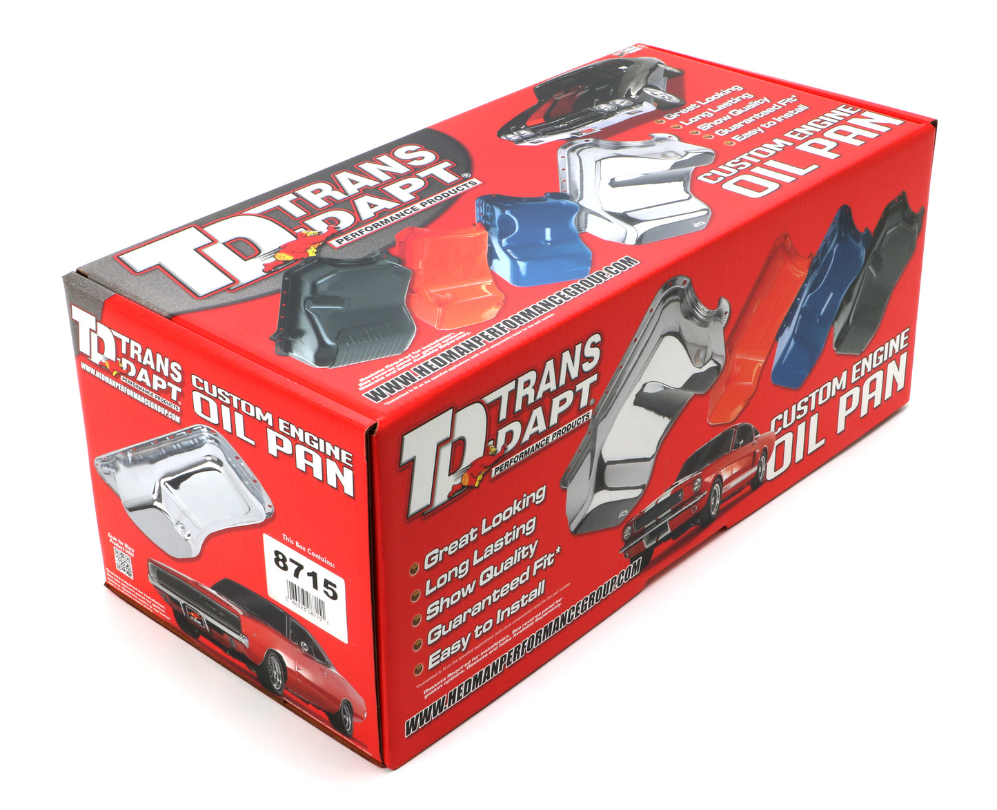 Trans-Dapt Performance Ford 351C Asphalt Black Powder Coated Oil Pan 8715