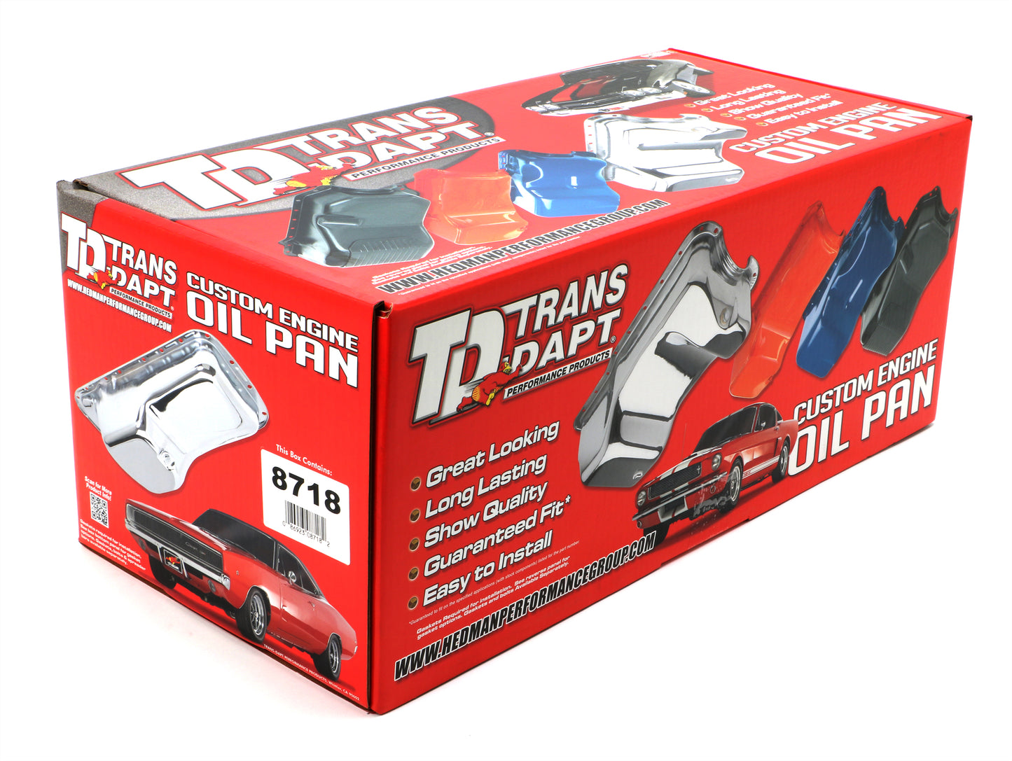 Trans-Dapt Performance Oem-Style Oil Pan- 1968-78 Ford 429-460; Passenger Cars Only Not For Trucks Or Marine Use; Stock Capacity- Black Powder-Coated 8718