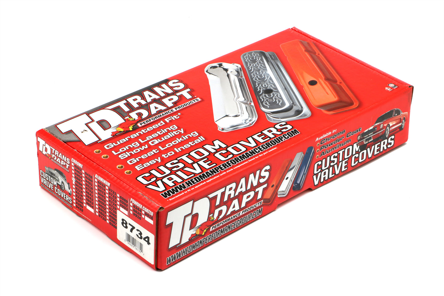 Trans-Dapt Performance O.E.M. Reproduction Design Valve Covers; Stock; 1956-1962 Ford Y-Block- Ford Blue 8734