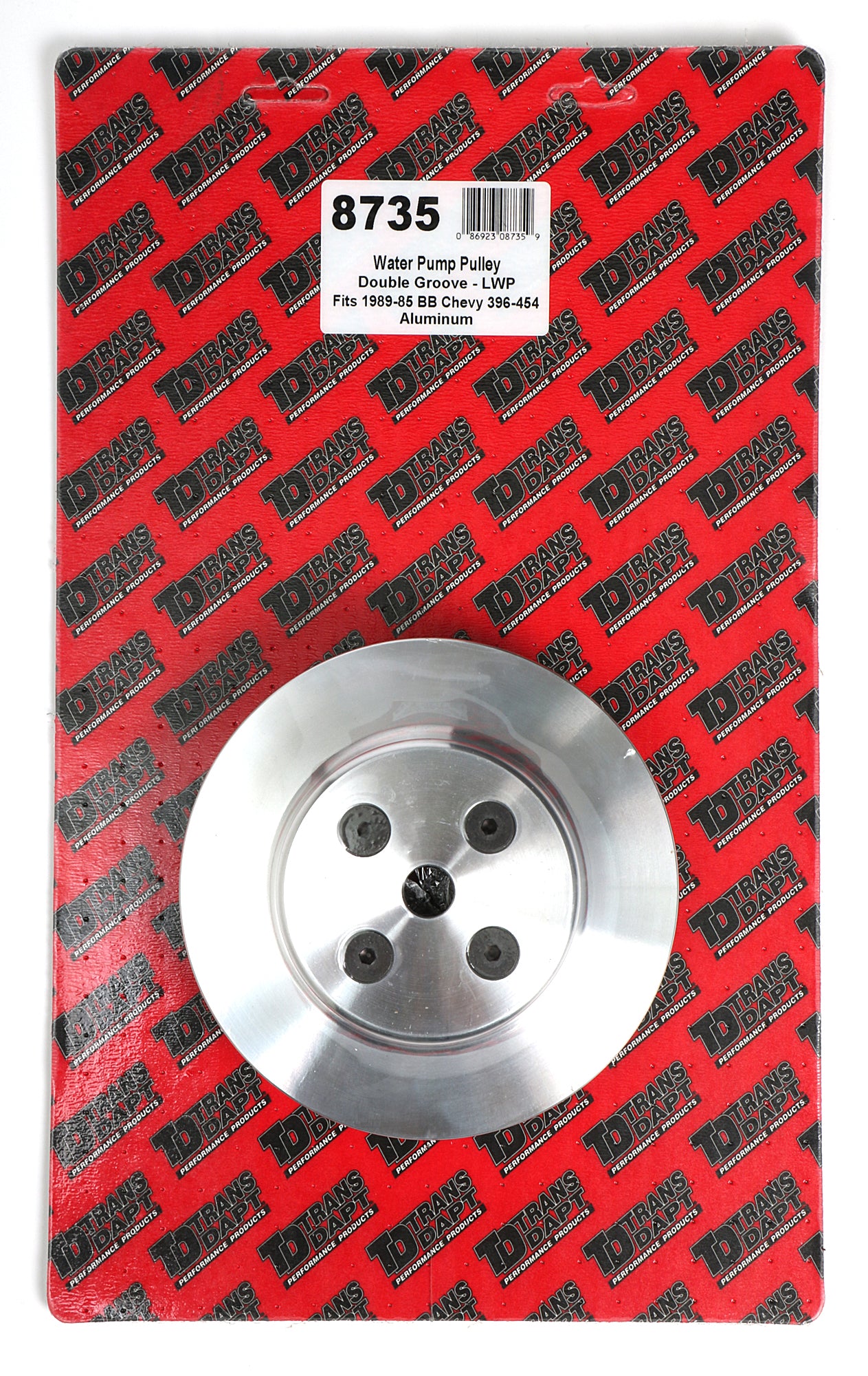 Trans-Dapt Performance Water Pump Pulley Aluminum Bb Chevy Lwp Machined Finish 8735