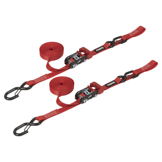 SpeedStrap 11803-2 Ratchet 1 in. x 15 ft. Tie Down w/ Snap 'S' Hooks and Soft Tie