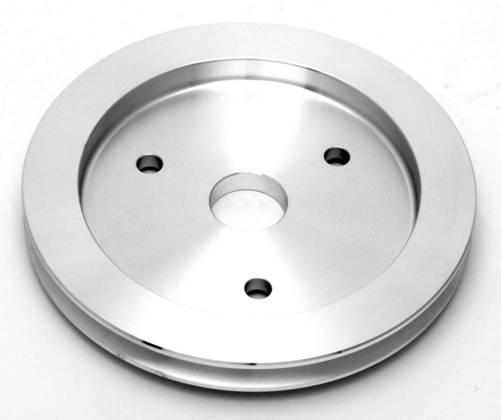 Trans-Dapt Performance Crankshaft Pulley; 1 Groove; Chevrolet 396-454; Short Water Pump- Machined Aluminum 8876