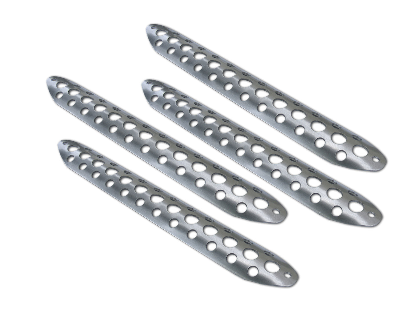 Go Rhino D30003S Dominator D3 Modular & D31 Piece Hoop Scuff Pad Set Brushed Aluminum