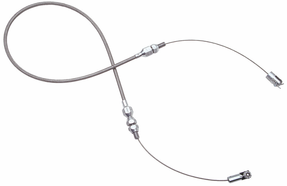 Trans-Dapt Performance Braided Stainless Steel Kickdown Cable- Sb Chevy With Th350 8989