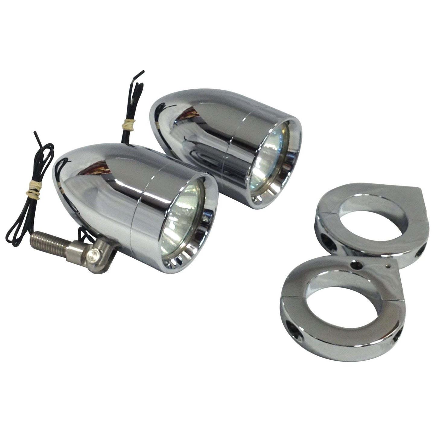 Lazer Star Lights 50 WATT BULLET SPOT CHROME RIGID MOUNT W/ 49MM CLAMPS LSK1850-490