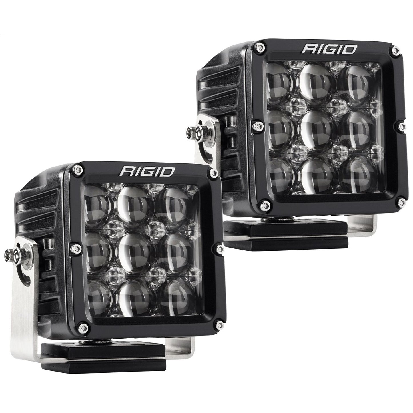 RIGID Industries D-XL PRO LED Light Hyperspot Optic Surface Mount Black Housing Pair 322413