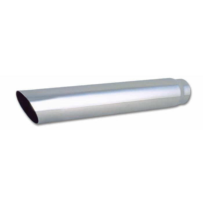 Vibrant Performance - 1555 - 4 in. Round SS Tip (Single Wall Angle Cut) - 2.5 in. inlet 20 in. long