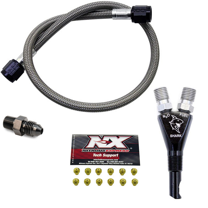 Nitrous Express SHARK SHO 400 HP EFI NOZZLE W/ 2FT SHO HOSE NX-90019