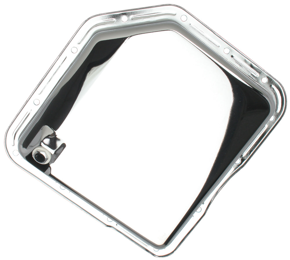 Trans-Dapt Performance Th350- Chrome Transmission Pan; Stock Capacity; Stock Depth; Plain Bottom 9074
