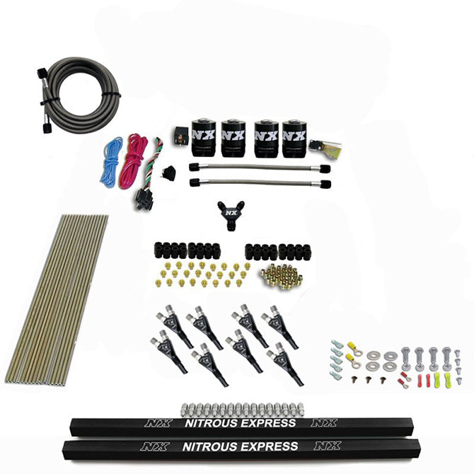 Nitrous Express PRO-SHK/GAS (200300400500600HP) 4 SOLENOIDS WITH RAILS LESS BOTTLE NX-91006-00