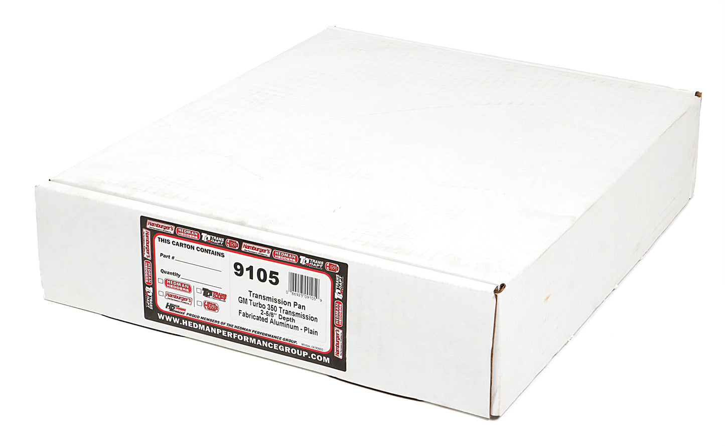 Trans-Dapt Performance Fabricated Aluminum Transmission Pan; Gm Th350 9105