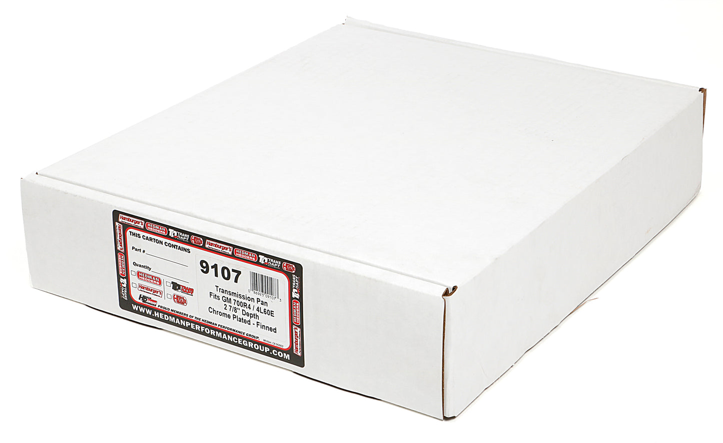 Trans-Dapt Performance Polished Aluminum Transmission Pan; Finned; Gm 700R4 & 4L60 9107