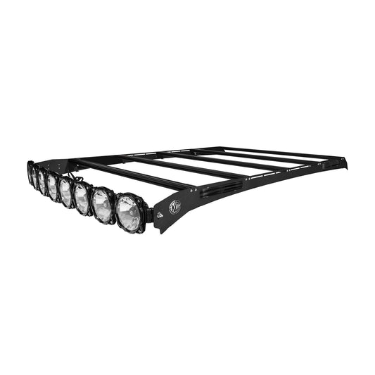 KC HiLiTES M-RACK KIT - 50" Pro6 Light Bar Roof Rack - Side Blackout Plates - for GMC Chevy 1500 / 2500 / 3500 Crew Cab 92034