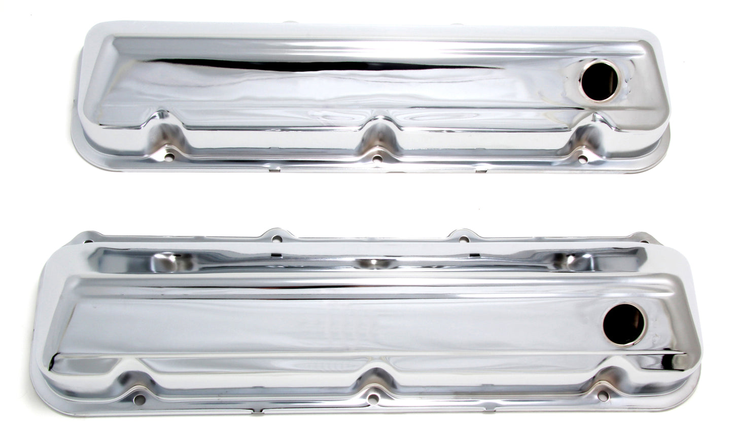 Trans-Dapt Performance Traditional Design Valve Covers; Stock; Ford 429-460- Chrome 9297