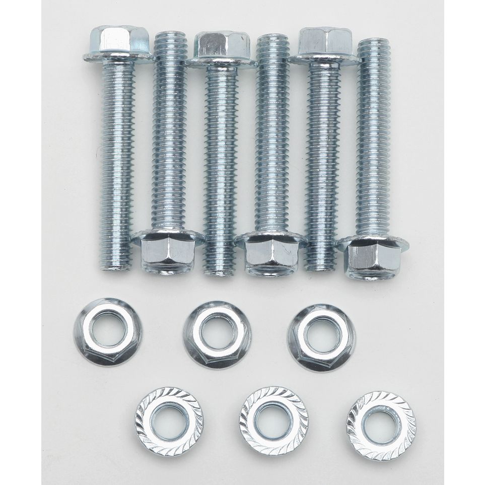Hedman Hedders COLLECTOR BOLT KIT; FOR BALL AND SOCKET STYLE COLLECTOR- ZINC PLATED (6 PACK) 09014