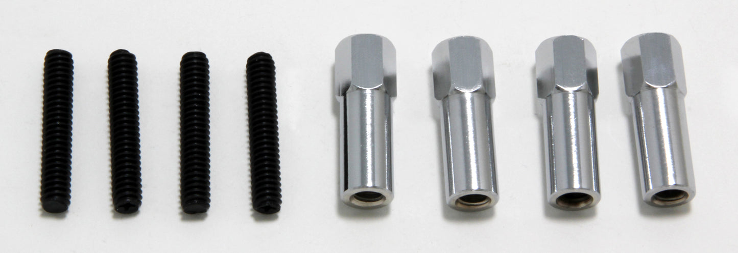 Trans-Dapt Performance 1/4 In.-20 X 1-3/8 In. Hex Stud Style Valve Cover Bolts- Chrome 9329