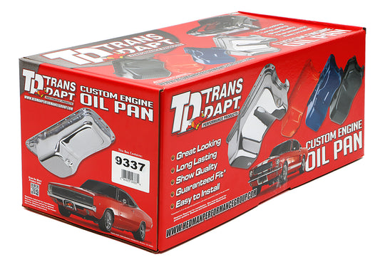 Trans-Dapt Performance Chrome Oem-Style Oil Pan- Pontiac 301-455; Stock Capacity 9337