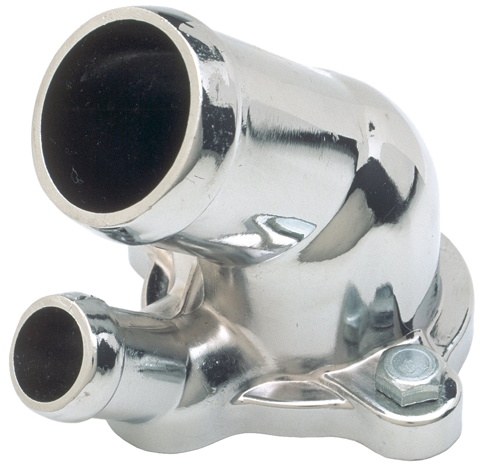 Trans-Dapt Performance Water Neck; Olds 330-455 Pontiac 6.6L; (Gasket Seal); - Chrome 9403