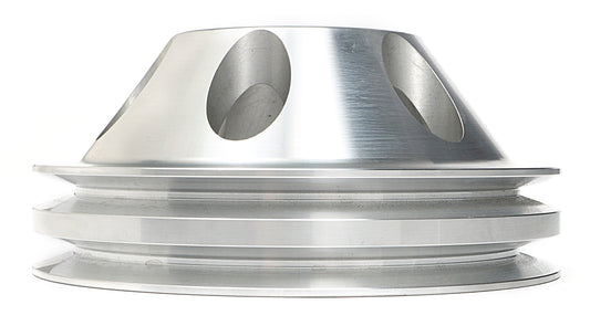 Trans-Dapt Performance Water Pump Pulley; 2 Groove; 1969-1985 Chevrolet 283-350; Long Water Pump- Machined Aluminum 9483